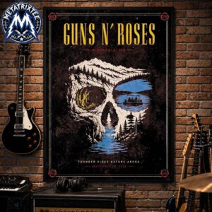 Guns N Roses World Tour 2026 Concert Poster At Thunder Ridge Nature Arena In Ridgedale MO On September 12 2026 Durable Poster Canvas