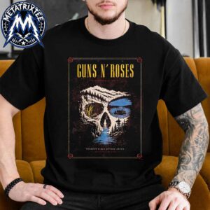 Guns N Roses World Tour 2026 Concert Poster At Thunder Ridge Nature Arena In Ridgedale MO On September 12 2026 Short Black T-Shirt