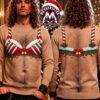 Humorous Snowman Fat Hairy Belly Coal Buttons 2026 Knitted Ugly Christmas Sweater Humorous Snowman Fat Hairy Belly Coal Buttons 2026 Knitted Ugly Christmas Sweater