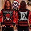 Ice Nine Kills Horrorwood Grim Reaper Skull Knife And IX Logo 2026 Knitted Ugly Christmas Sweater Ice Nine Kills Horrorwood Grim Reaper Skull Knife And IX Logo 2026 Knitted Ugly Christmas Sweater