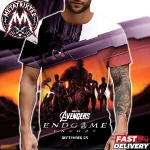 Illustrated By Doaly Poster Movie Avengers Endgame Encore Returns To Theaters September 25 2026 All Over Print T-Shirt
