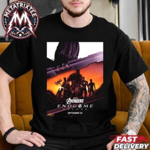 Illustrated By Doaly Poster Movie Avengers Endgame Encore Returns To Theaters September 25 2026 Short Black T-Shirt
