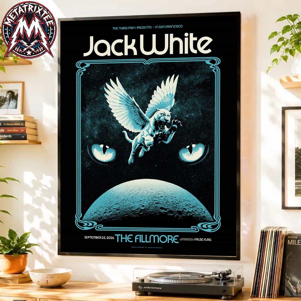 Jack White San Francisco Night One Show Poster For Jack White Live 2026 tour At The Fillmore In California On September 23 2026 Gallery-Style Poster Canvas Jack White San Francisco Night One Show Poster For Jack White Live 2026 tour At The Fillmore In California On September 23 2026 Gallery-Style Poster Canvas