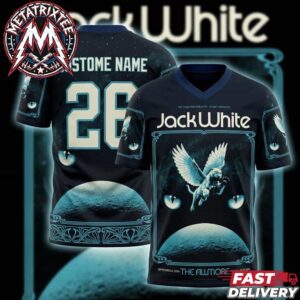 Jack White San Francisco Night One Show Poster For Jack White Live 2026 tour At The Fillmore In California On September 23 2026 Shirt Football Jersey