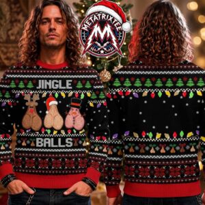 Jingle Balls Funny Adult Humor Baubles Santa Reindeer Snowman Pattern Ugly Christmas Sweater Gift For Holiday 2026