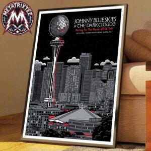 Johnny Blue Skies Tonight Poster For Seattle WA And The Dark Clouds On September 18 2026 At Climate Pledge Arena Professional Poster Canvas