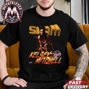 Kelsey Mitchell Remix Heavy Tee Team Indiana Fever Cover SLAM 264 Official Black T-Shirt