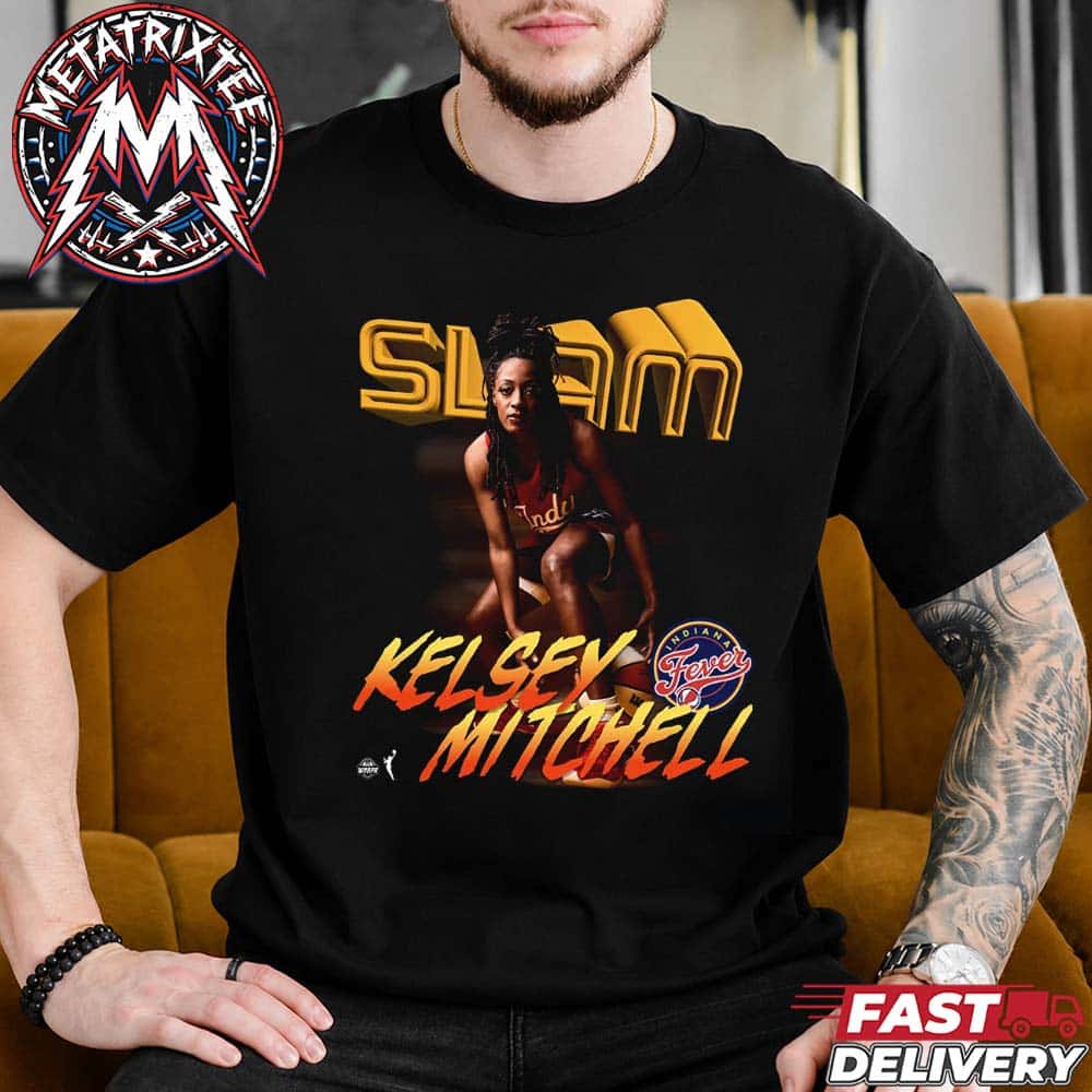 Kelsey Mitchell Remix Heavy Tee Team Indiana Fever Cover SLAM 264 Official Black T-Shirt Kelsey Mitchell Remix Heavy Tee Team Indiana Fever Cover SLAM 264 Official Black T-Shirt