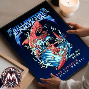 Killswitch Engage Honolulu 2026 Poster For November 17th In Hawaii At The Republik Premium Poster Canvas