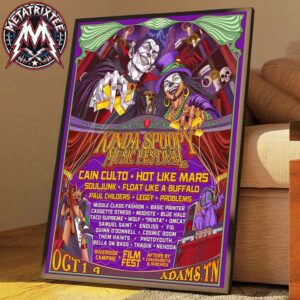 Kinda Spoopy Music Festival 2026 Posterr For October 1st To October 4th 2026 At The Red River Valley Park In Adams Tennessee Gallery-Style Poster Canvas