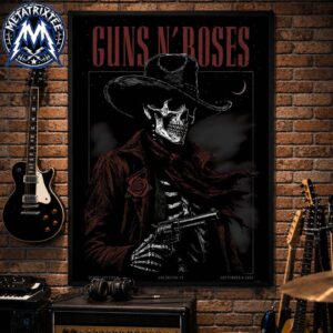 Live Concert Poster For Guns N Roses World Tour 2026 On September 9 2026 At Globe Life Field In Arlington Texas Gallery-Style Poster Canvas