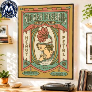 Live Concert Poster For Sierra Ferrell Heavy Petal Tour On September 9 2026 In Greensboro NC High-Quality Poster Canvas