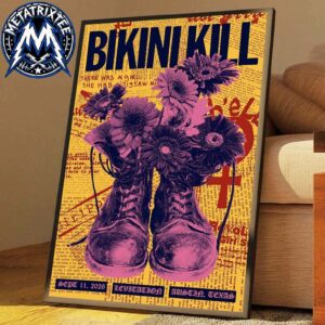 Live Show Poster For Bikini Kill At Radio East In Austin Texas On September 11 2026 During Levitation Festival Gallery-Style Poster Canvas