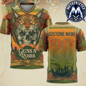 Live Show Poster For Guns N Roses At Snapdragon Stadium In San Diego CA On September 02 2026 Shirt Football Jersey