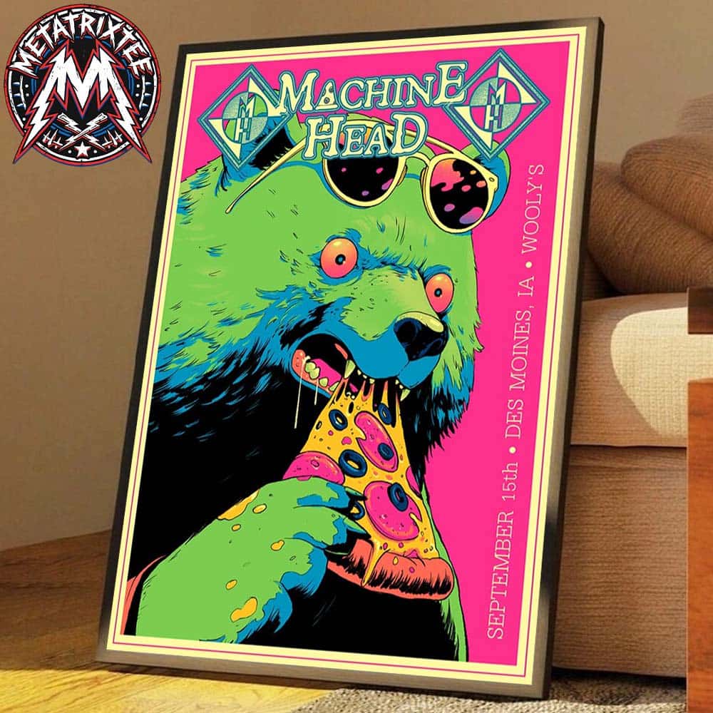 Machine Head Evening With Show Poster For Wooly’s In Des Moines Iowa On Tuesday September 15 2026 Premium Poster Canvas Machine Head Evening With Show Poster For Wooly’s In Des Moines Iowa On Tuesday September 15 2026 Premium Poster Canvas