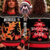 Metallica Master Of Puppets Cross Cemetery Santa Skull 2026 Knitted Ugly Christmas Sweater