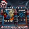 Metallica Master Of Puppets Cross Cemetery Santa Skull 2026 Knitted Ugly Christmas Sweater