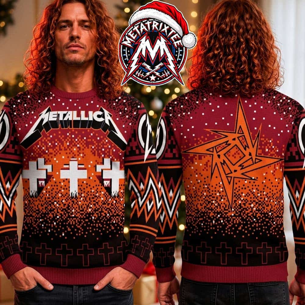 Metallica Master Of Puppets Crosses Ninja Star Personalized Christmas 2026 Holiday Ugly Christmas Sweater Metallica Master Of Puppets Crosses Ninja Star Personalized Christmas 2026 Holiday Ugly Christmas Sweater