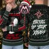 Metallica Ride The Lightning Grim Reaper Skull Electric Chair Lightning Pattern 2026 Knitted Ugly Christmas Sweater