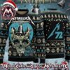 Metallica You Must Burn Skull Burning Witch Post Crossbones Flames 2026 Knitted Ugly Christmas Sweater