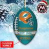 Miami Dolphins US Map Flag Helmet Football Personalized 2026 Tree Decoration Holiday Christmas Ornament