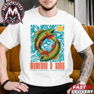 Mumford And Sons Charlottesville Prizefighter Tour 2026 Show Poster For The John Paul Jones Arena In Virginia On September 20 2026 Short White T-Shirt