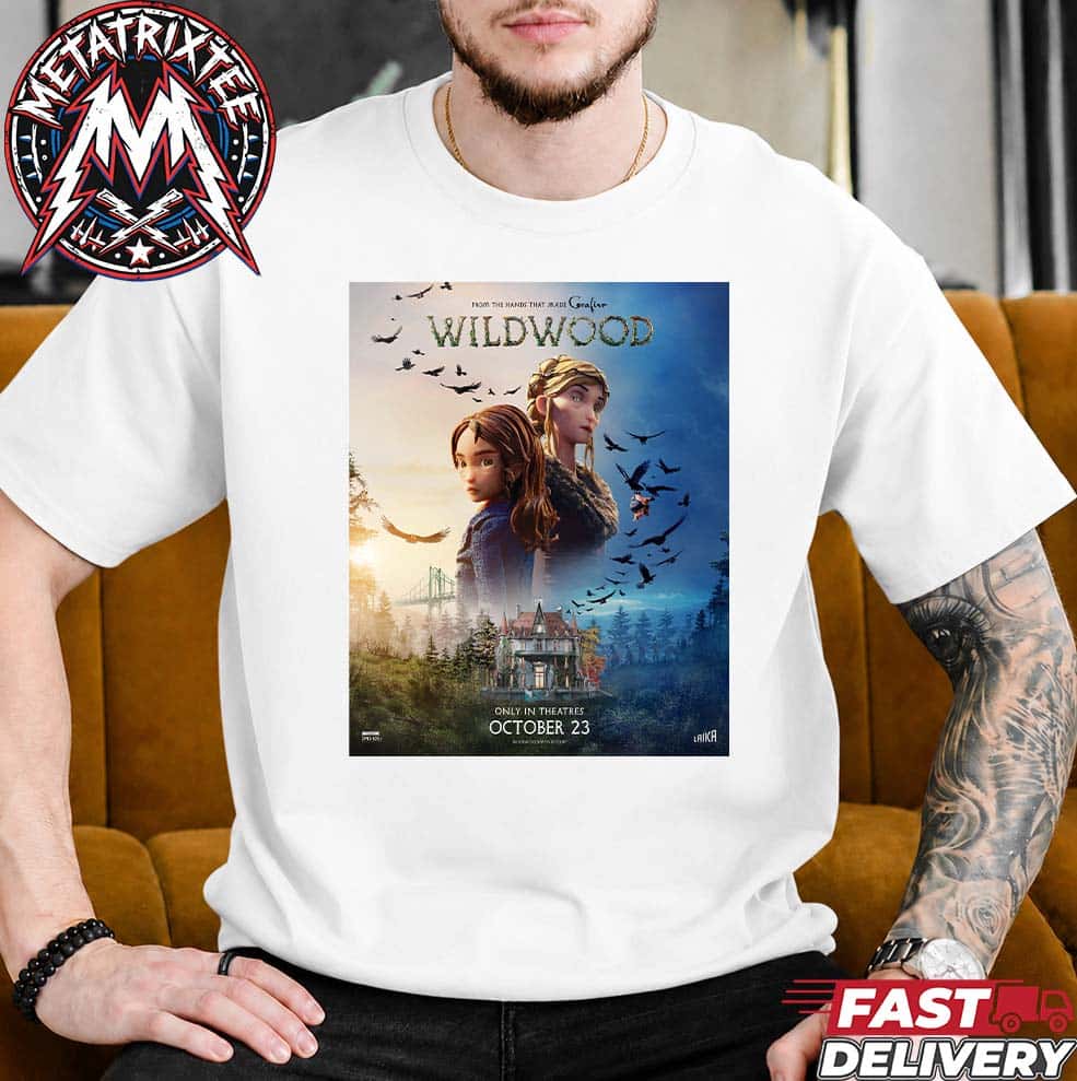 New Poster For Laika Wildwood Movie Only In Theatres October 23 2026 Short White T-Shirt New Poster For Laika Wildwood Movie Only In Theatres October 23 2026 Short White T-Shirt