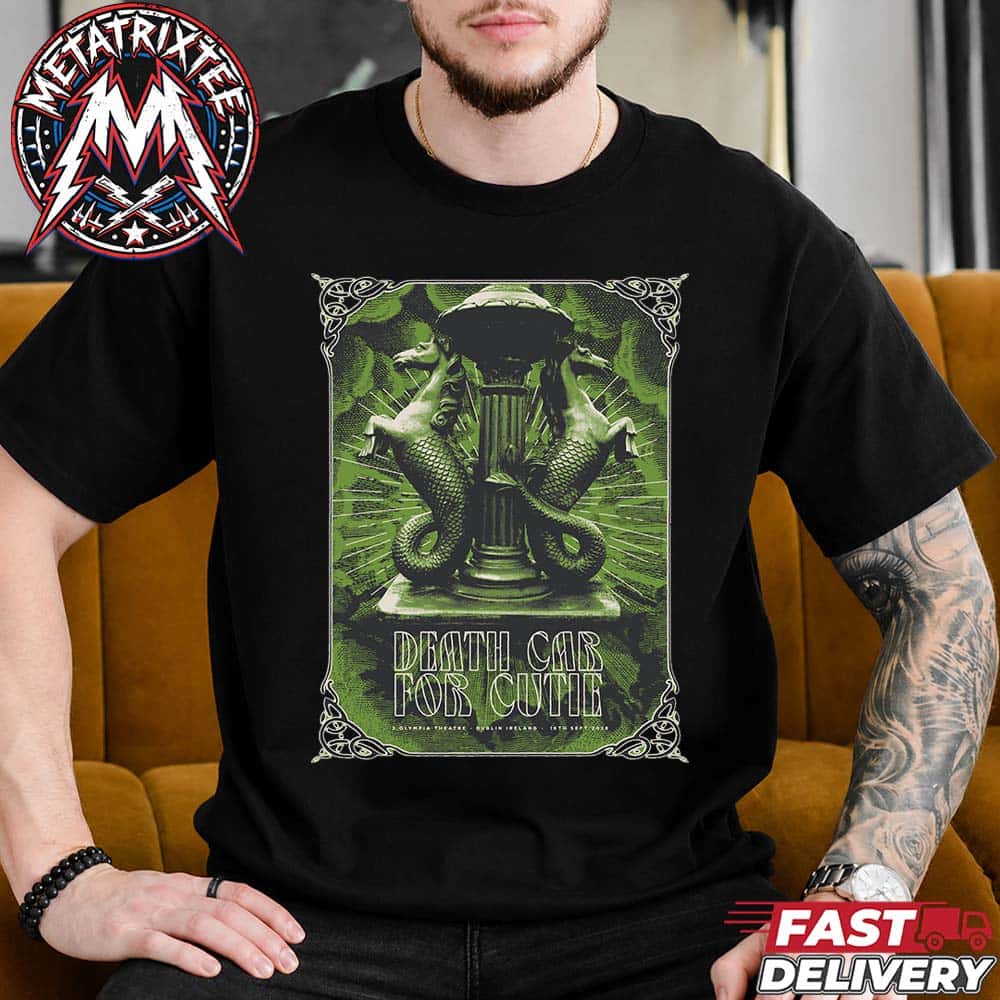 On September 16 2026 Death Cab for Cutie European Tour Show Poster In Dublin Ireland At the 3Olympia Theatre Short Black T-Shirt On September 16 2026 Death Cab for Cutie European Tour Show Poster In Dublin Ireland At the 3Olympia Theatre Short Black T-Shirt