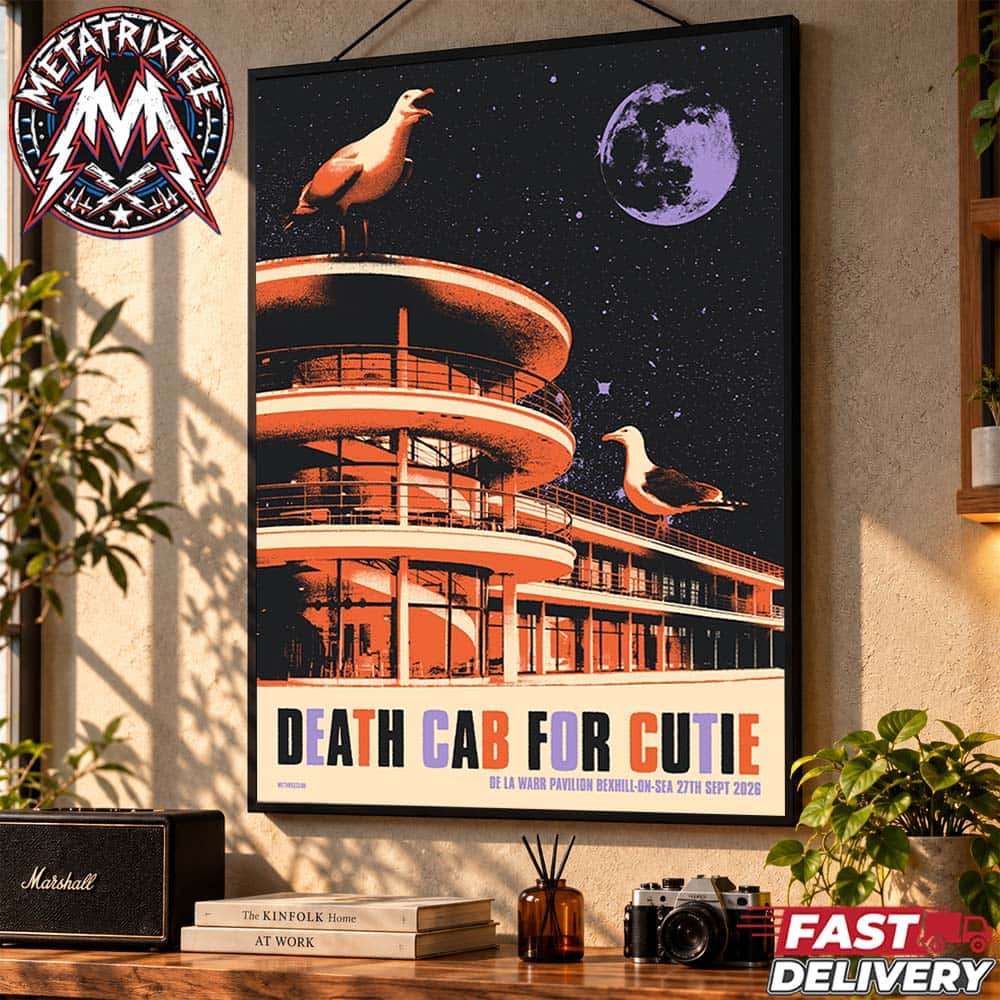 On Sunday September 27 2026 Death Cab for Cutie Tonight Poster For The De La Warr Pavilion In Bexhill United Kingdom Gallery-Style Poster Canvas On Sunday September 27 2026 Death Cab for Cutie Tonight Poster For The De La Warr Pavilion In Bexhill United Kingdom Gallery-Style Poster Canvas