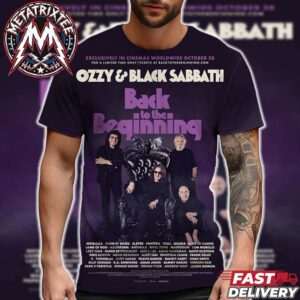 Ozzy Osbourne And Black Sabbath’s Back to the Beginning Final Concert Movie Poster Exclusively In Cinemeas Worldwide October 28th 2026 All Over Print Shirt