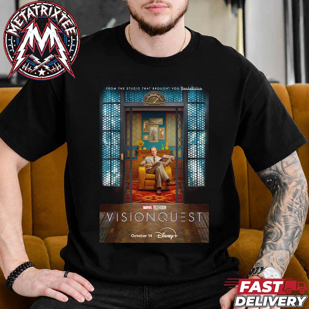 Paul Bettany As Vision Poster Character For VisionQuest Coming To Disney October 14 2026 Unisex T-Shirt Paul Bettany As Vision Poster Character For VisionQuest Coming To Disney October 14 2026 Unisex T-Shirt