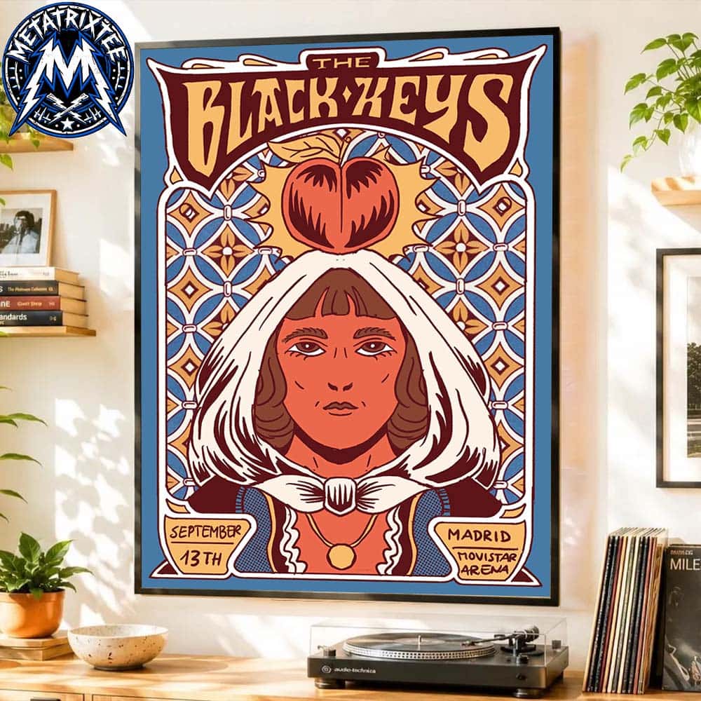 Peaches N Kream World Tour 2026 Poster For The Black Keys At Movistar Arena In Madrid Spain On September 13 2026 Professional Poster Canvas Peaches N Kream World Tour 2026 Poster For The Black Keys At Movistar Arena In Madrid Spain On September 13 2026 Professional Poster Canvas