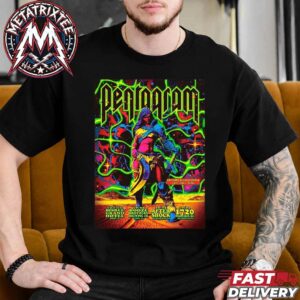 Pentagram Band Arizona And California Late Fall Tour 2026 Poster Kicks Off In Bisbee AZ To Los Angeles CA Short Black T-Shirt