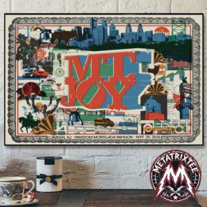 Philadelphia 2026 Mt Joy Concert Poster For September 25 2026 At The Freedom Mortgage Pavilion In Camden New Jersey Gallery-Style Poster Canvas