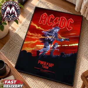 Philadelphia PWR UP Tour 2026 Show Poster For ACDC In Pennsylvania At Lincoln Financial Field On September 29 2026 Premium Poster Canvas