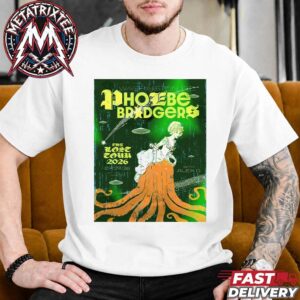 Phoebe Bridgers Washington The Lost Tour 2026 Show Poster For The Capital One Arena In DC On September 29 2026 Short White T-Shirt