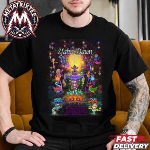 Pretty Lights With Yahn Dawn Festival Poster For September 18-20 2026 At Meadow Creek Campground In Buena Vista Colorado Short Black T-Shirt
