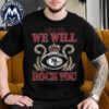 Queen Band X NFL X Philadelphia Eagles We Will Rock You Merchandise Tee 2026 Black T-Shirt
