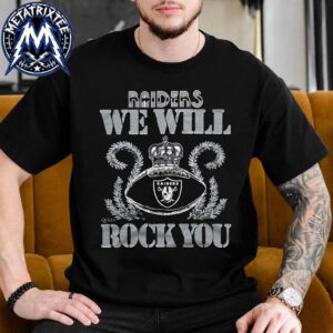 Queen X NFL X Las Vegas Raiders We Will Rock You Merchandise Tee 2026 Vintage T-Shirt