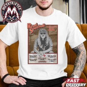 White T-shirt featuring a retro Read Southall Acoustic Run 2026 tour poster graphic with Texas concert dates.
