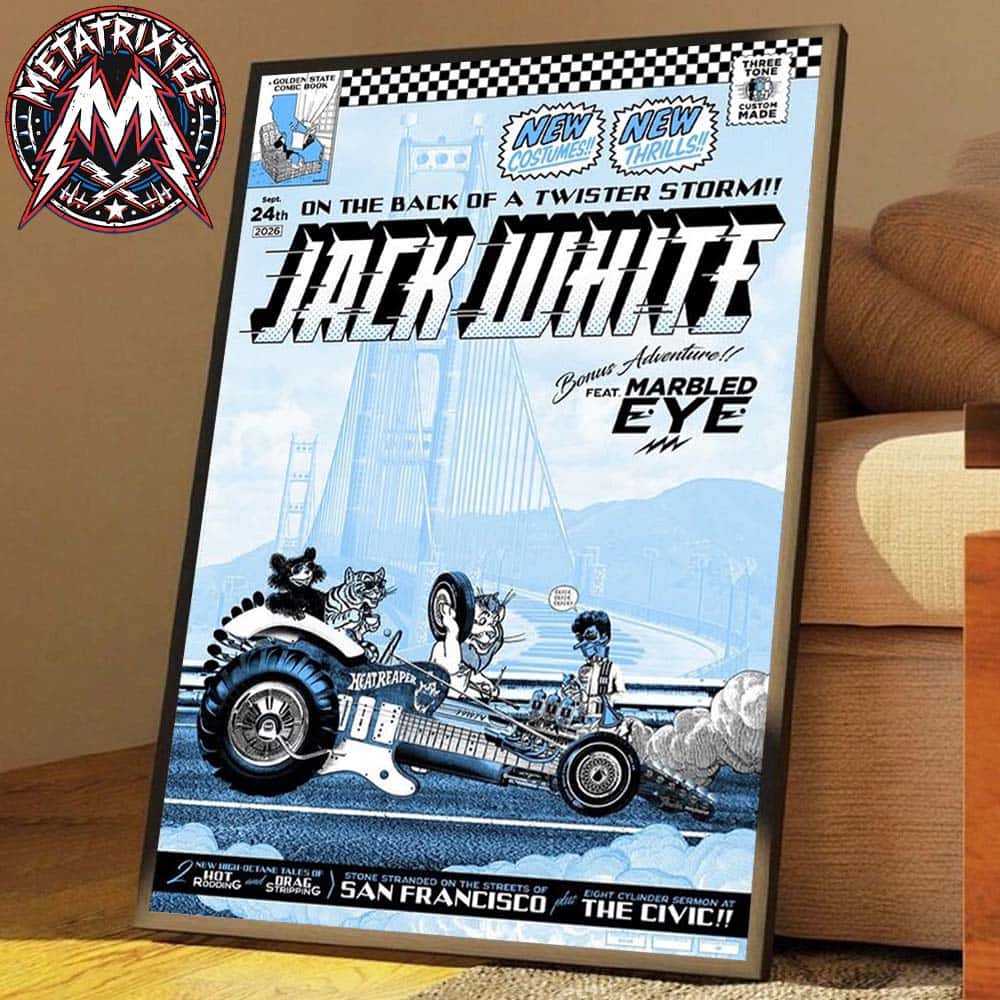 San Francisco Night Two Jack White Event Poster For September 24th 2026 Jack White Live tour At The Fillmore In California Gallery-Style Poster Canvas San Francisco Night Two Jack White Event Poster For September 24th 2026 Jack White Live tour At The Fillmore In California Gallery-Style Poster Canvas