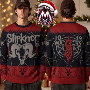 Slipknot Heavy Metal Ram Skull And Iowa 1995 Pentagram Ugly Christmas Sweater Gift For Holiday 2026