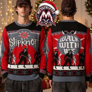 Slipknot Krampus Walk With Me Vintage Red Black XMAS Collectors Edition Ugly Christmas Sweater