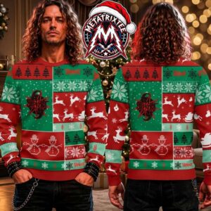 Slipknot Nonagram Band Logo Patchwork Snowman Reindeer Christmas Pattern 2026 Knitted Ugly Christmas Sweater