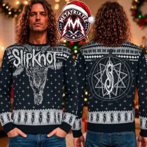 Slipknot Nonagram Star Goat Skull Black White XMAS Collectors Edition Ugly Christmas Sweater