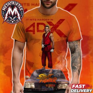 Street Fighter Movie 2026 4DX Poster In Cinemas On October 16 All Over Print T-Shirt