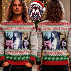 Taylor Swift Music Era Photo Grid Christmas Pattern 2026 Personalized Christmas Ugly Christmas Sweater Gift For Men And Women
