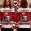 Taylor Swift The Tortured Poets Department The Anthology Album Artwork With Nordic Snowflakes And Christmas Trees 2026 Knitted Ugly Christmas Sweater