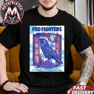 The Foo Fighters Regina Take Cover Tour 2026 Poster By Gregg Gordon On September 15 2026 At Mosaic Stadium In Saskatchewan Short Black T-Shirt
