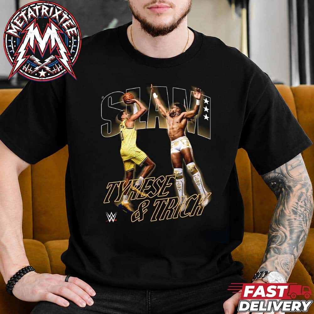 Tyrese Haliburton And Trick Williams Remix Heavy Tee SLAM 264 x WWE Showstopper Team Indiana Pacers Built For The Spotlight Unisex T-Shirt Tyrese Haliburton And Trick Williams Remix Heavy Tee SLAM 264 x WWE Showstopper Team Indiana Pacers Built For The Spotlight Unisex T-Shirt
